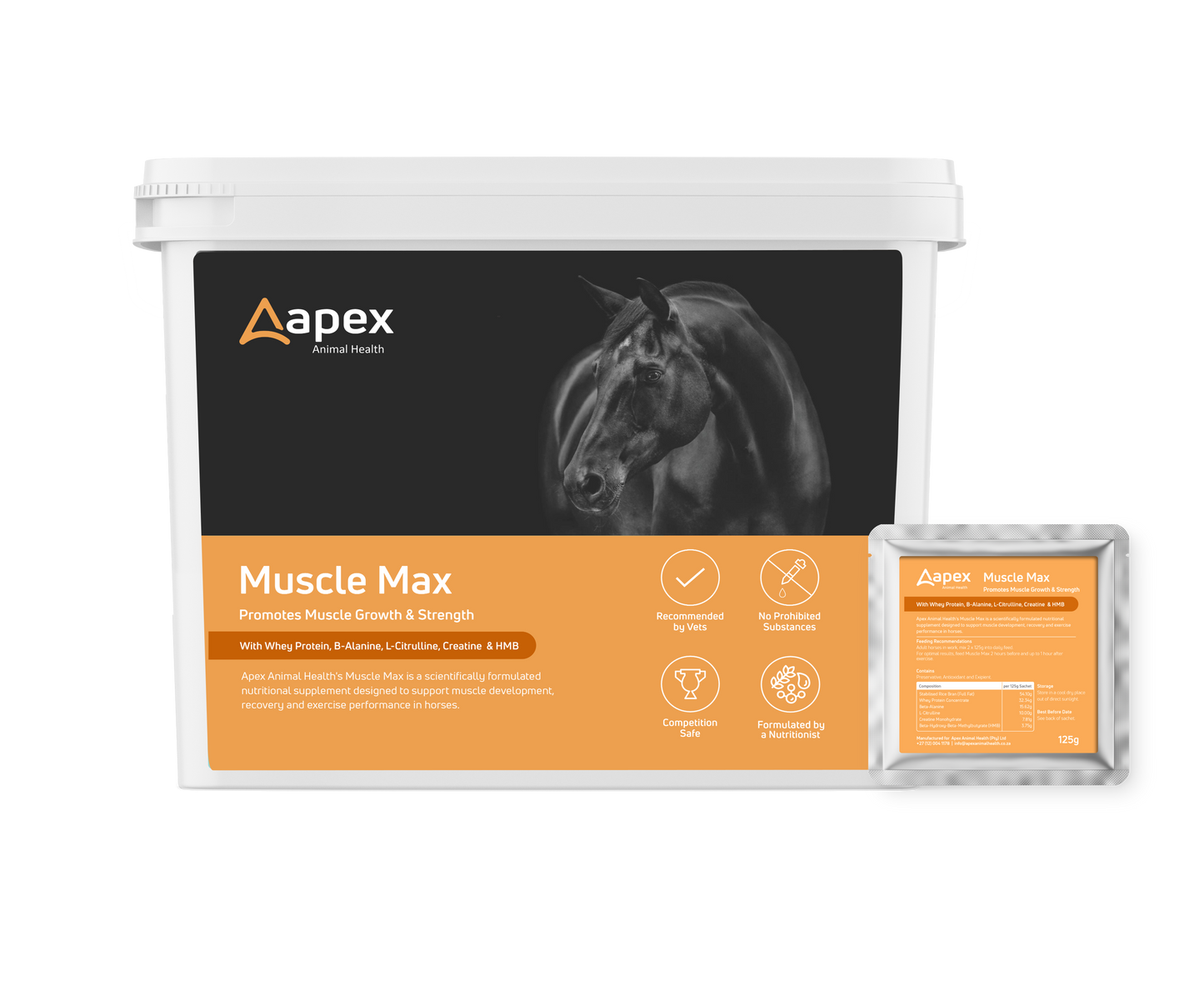 Apex Muscle Max For Horses (60 x 125g Sachets)